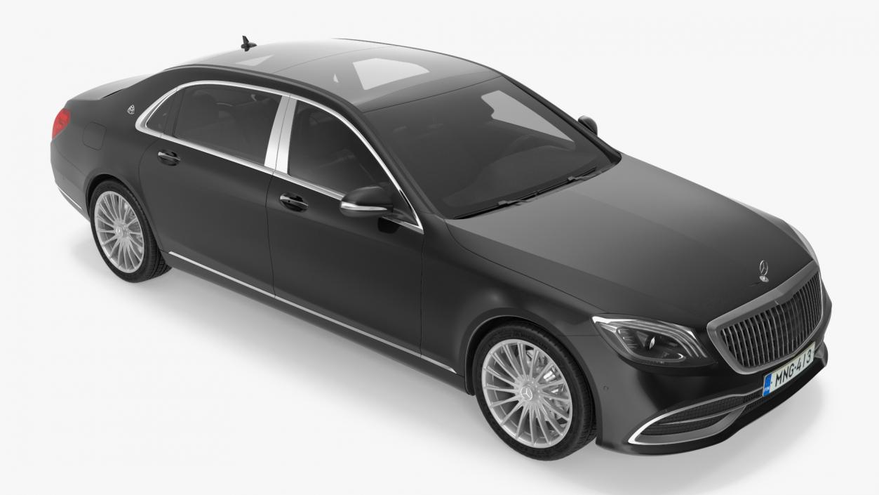 3D Mercedes Maybach S 560 Simple Interior model