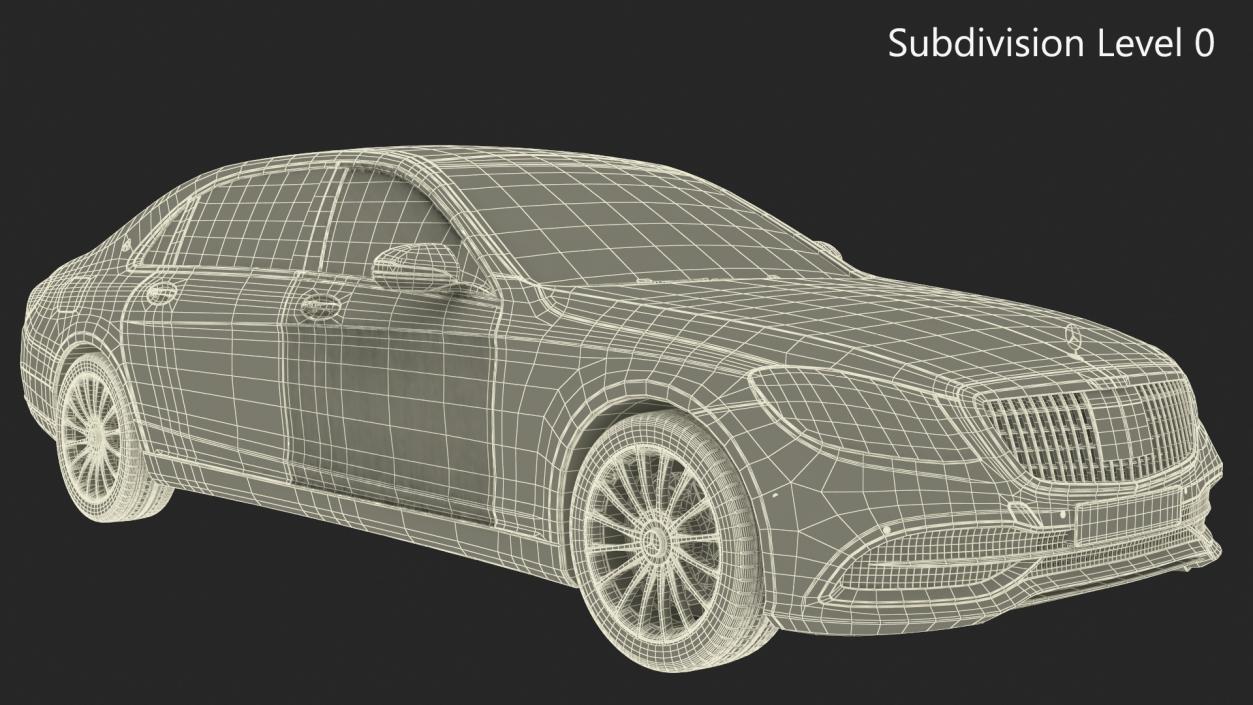 3D Mercedes Maybach S 560 Simple Interior model