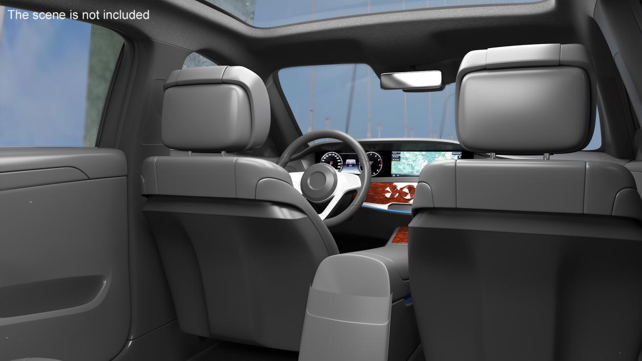 3D Mercedes Maybach S 560 Simple Interior model