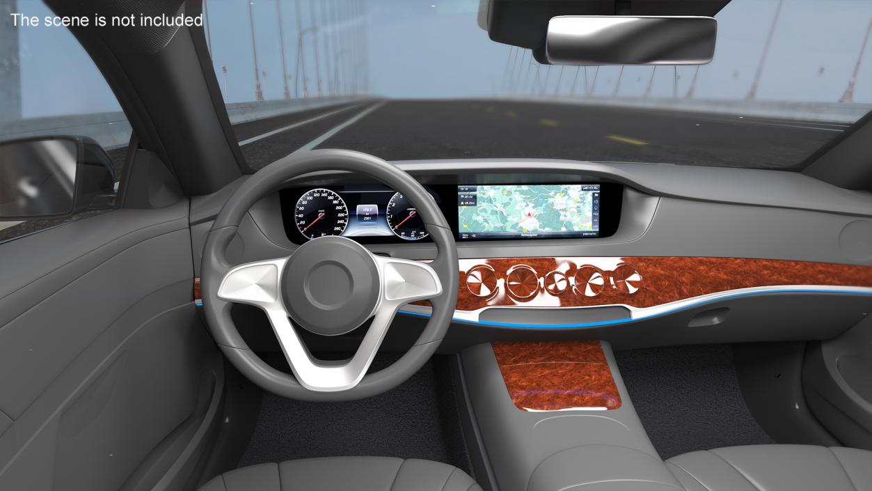 3D Mercedes Maybach S 560 Simple Interior model