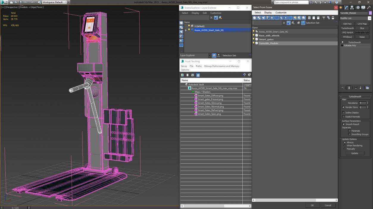 3D model Axess AX500 Smart Gate NG