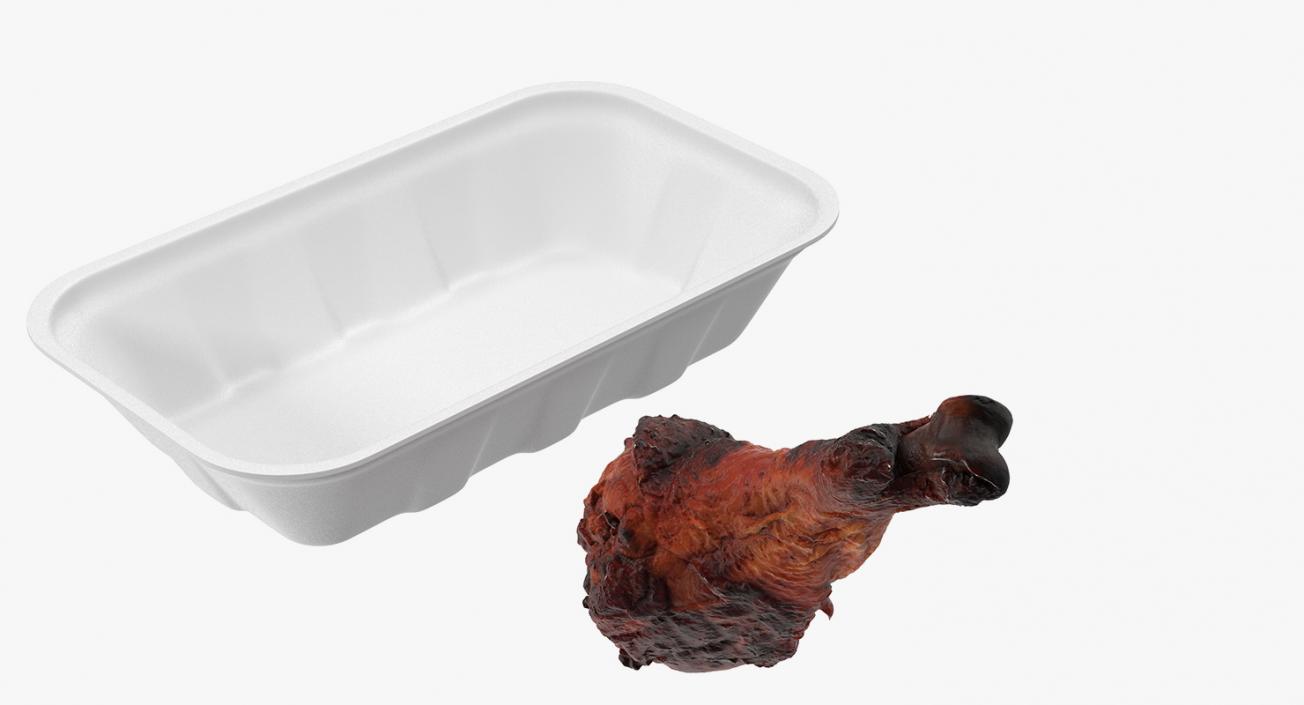 Meat and Poultry with Plates Collection 3D model