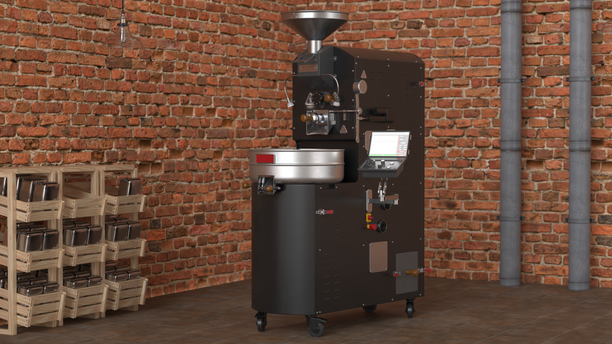 3D Coffee Roaster Machine Black model