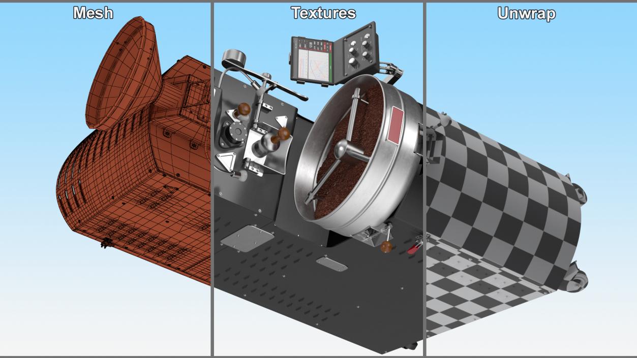 3D Coffee Roaster Machine Black model