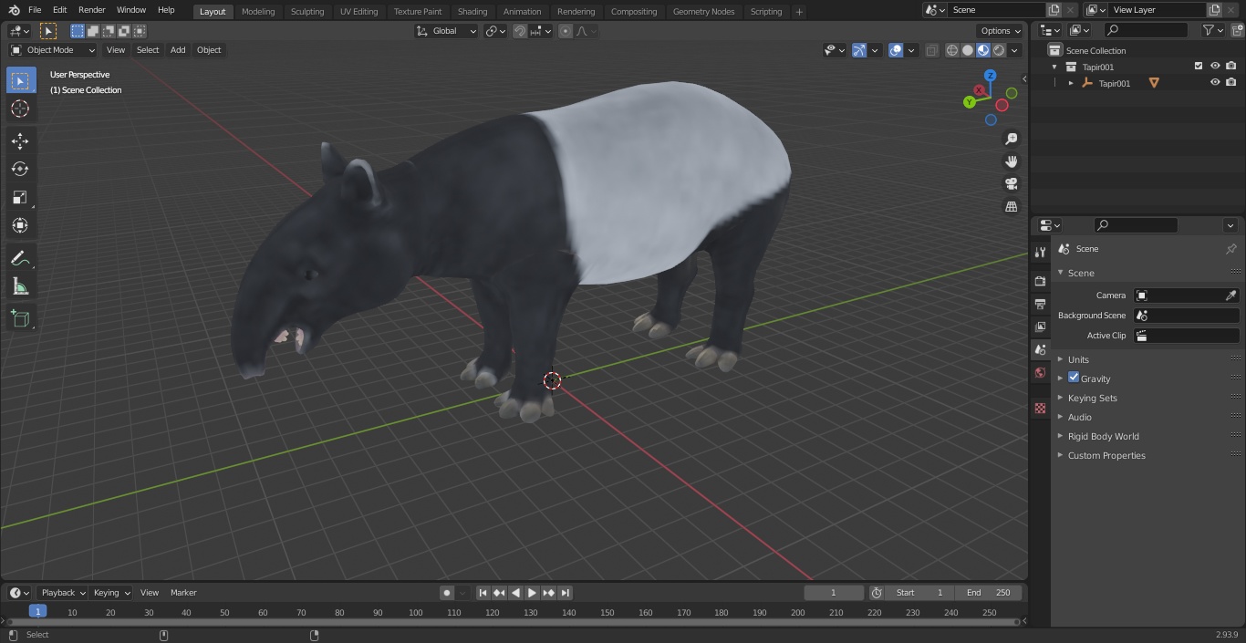 Tapir 3D model