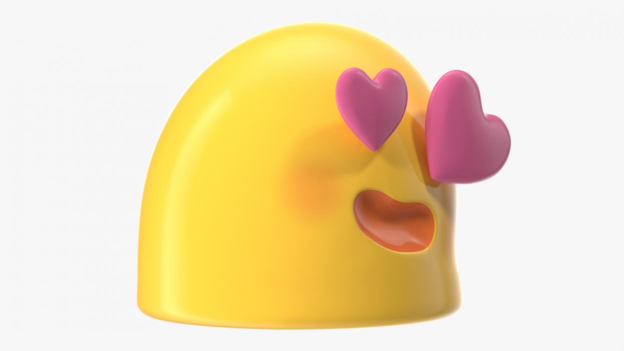 Heart Face Android Emoji 3D model