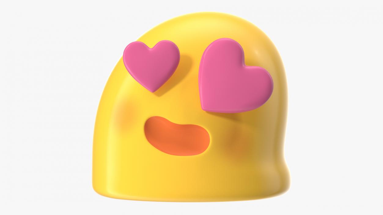 Heart Face Android Emoji 3D model