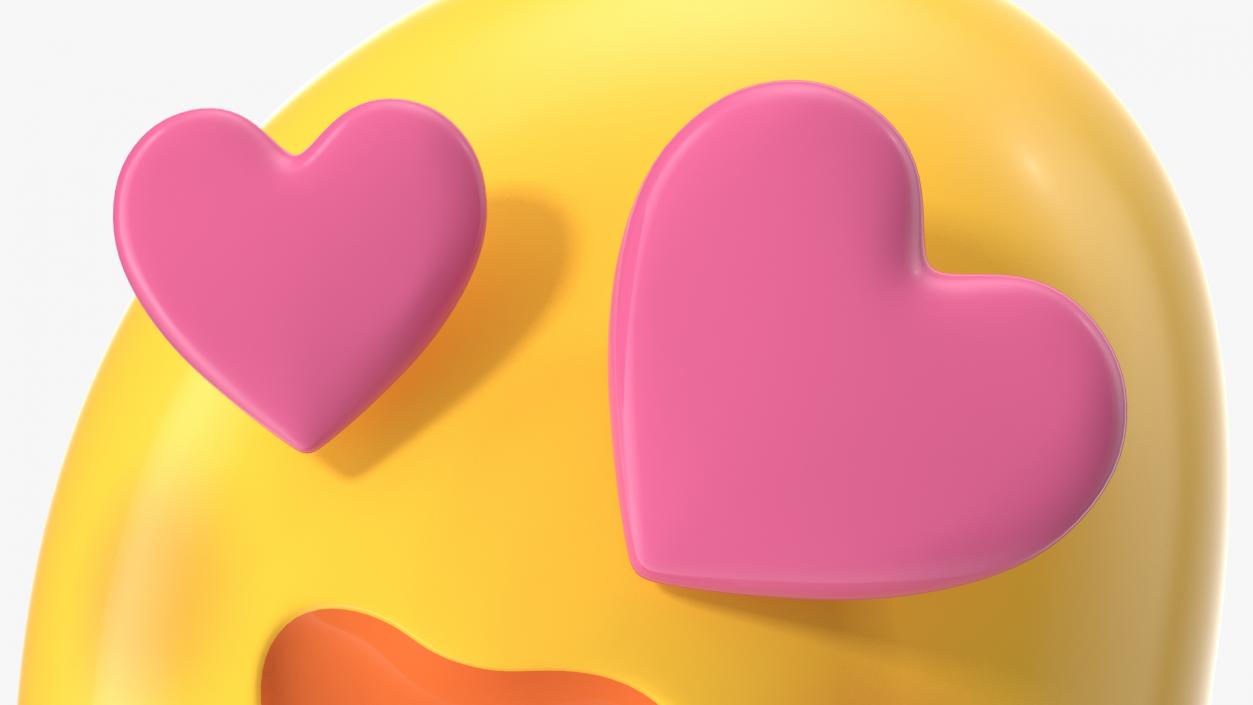 Heart Face Android Emoji 3D model