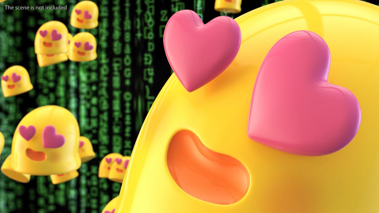 Heart Face Android Emoji 3D model