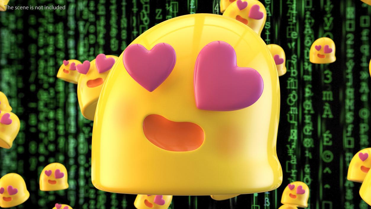 Heart Face Android Emoji 3D model