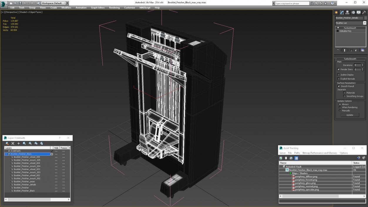 Booklet Finisher Black 3D