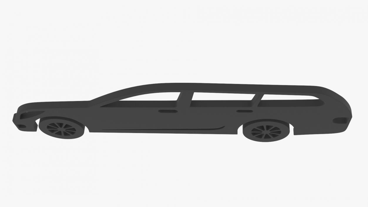 3D model Car Wagon Silhouette