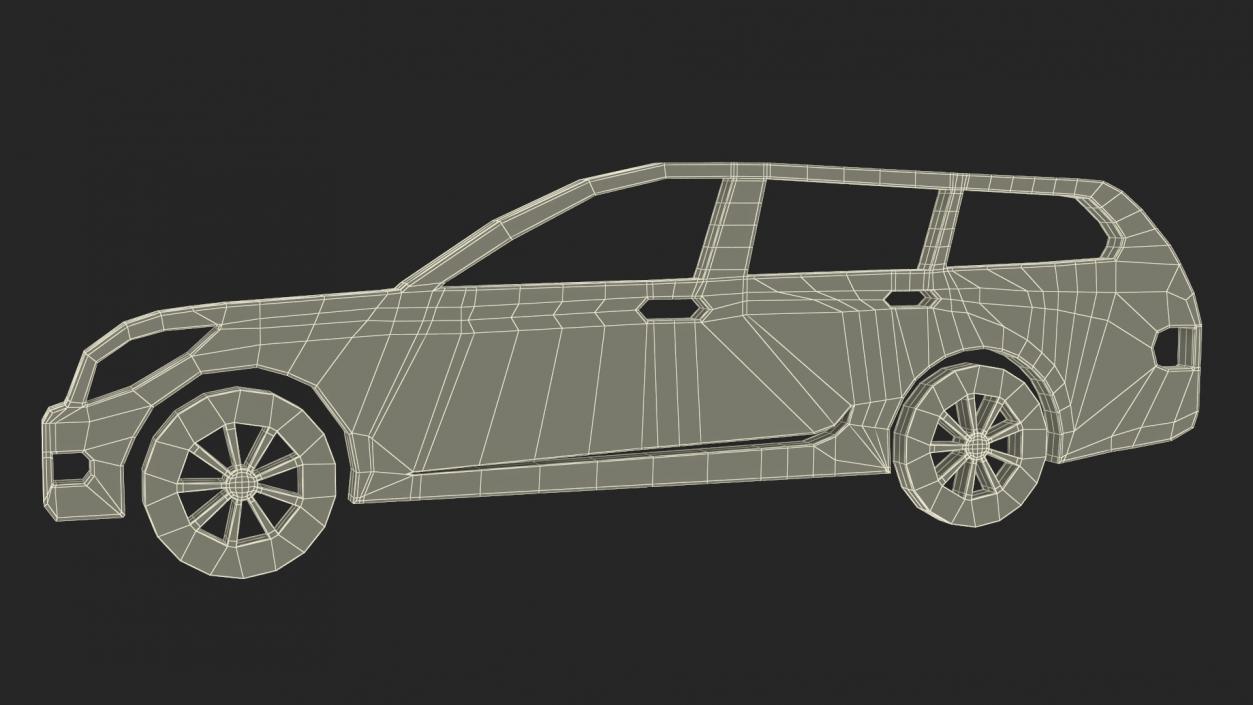 3D model Car Wagon Silhouette