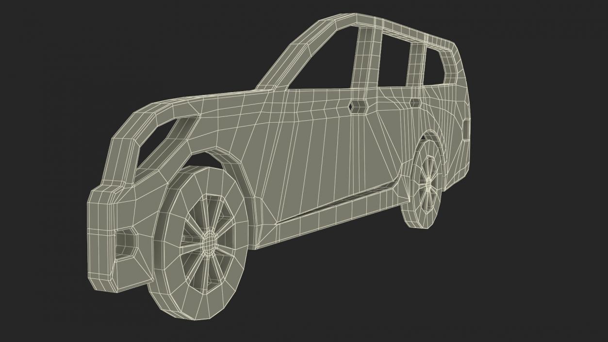 3D model Car Wagon Silhouette