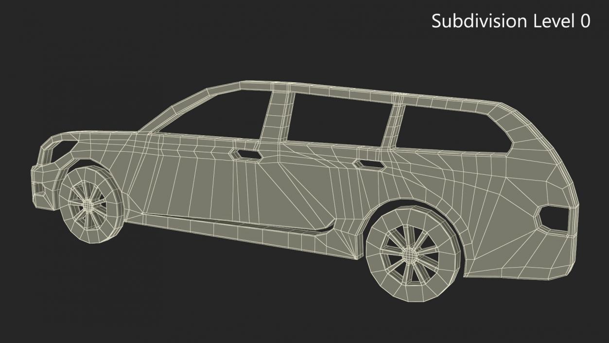 3D model Car Wagon Silhouette