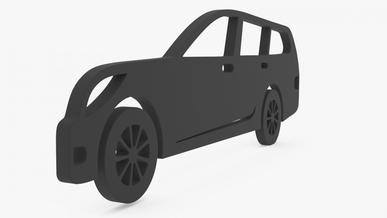 3D model Car Wagon Silhouette