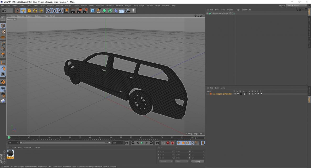 3D model Car Wagon Silhouette