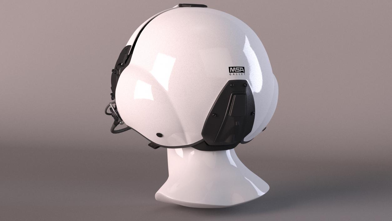 3D model Helicopter Pilot Helmet LH350 White