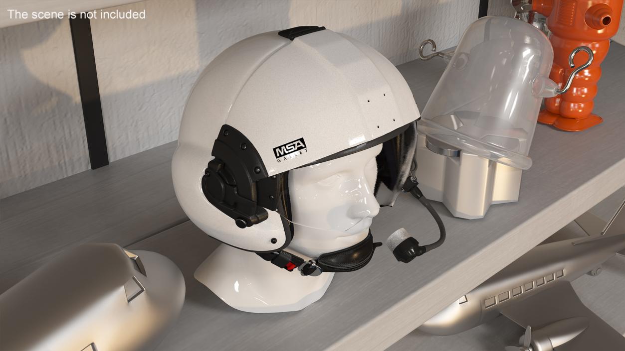 3D model Helicopter Pilot Helmet LH350 White