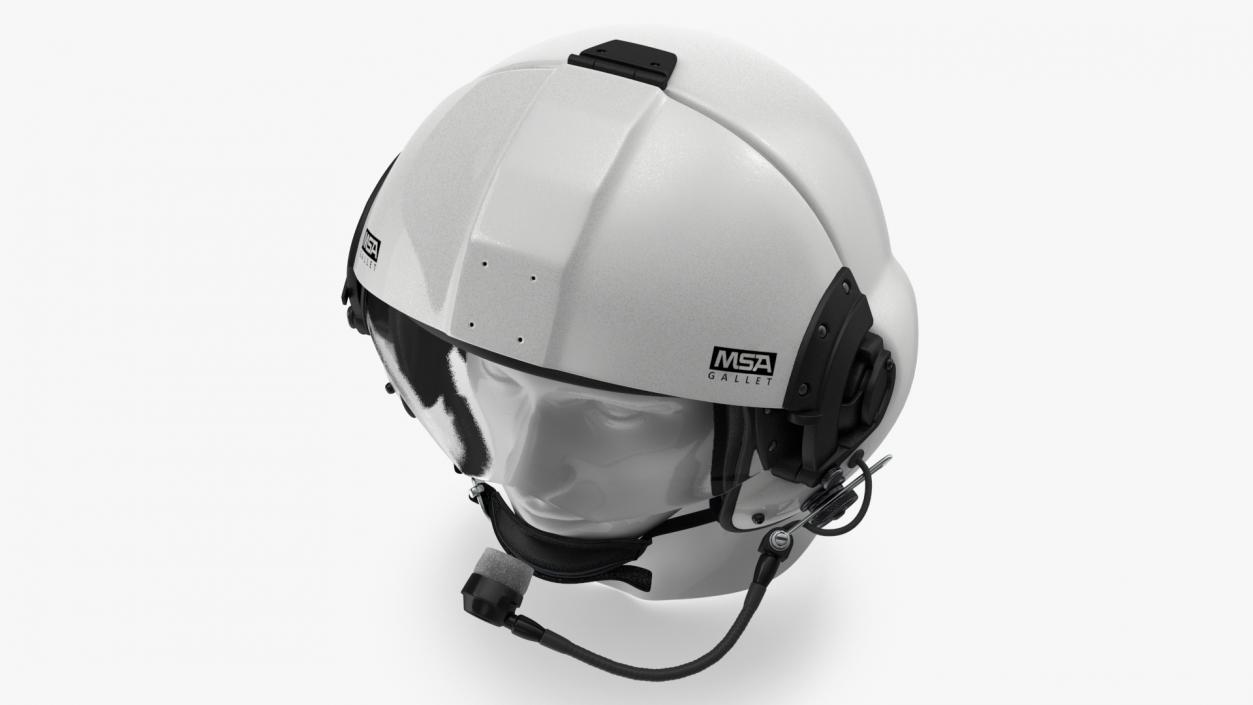 3D model Helicopter Pilot Helmet LH350 White