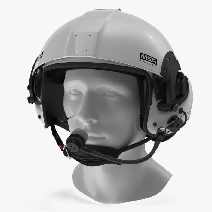 3D model Helicopter Pilot Helmet LH350 White