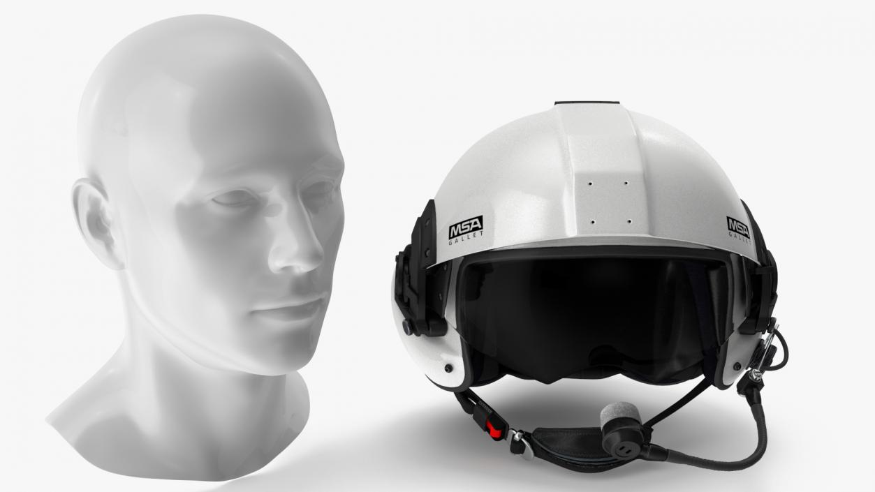 3D model Helicopter Pilot Helmet LH350 White