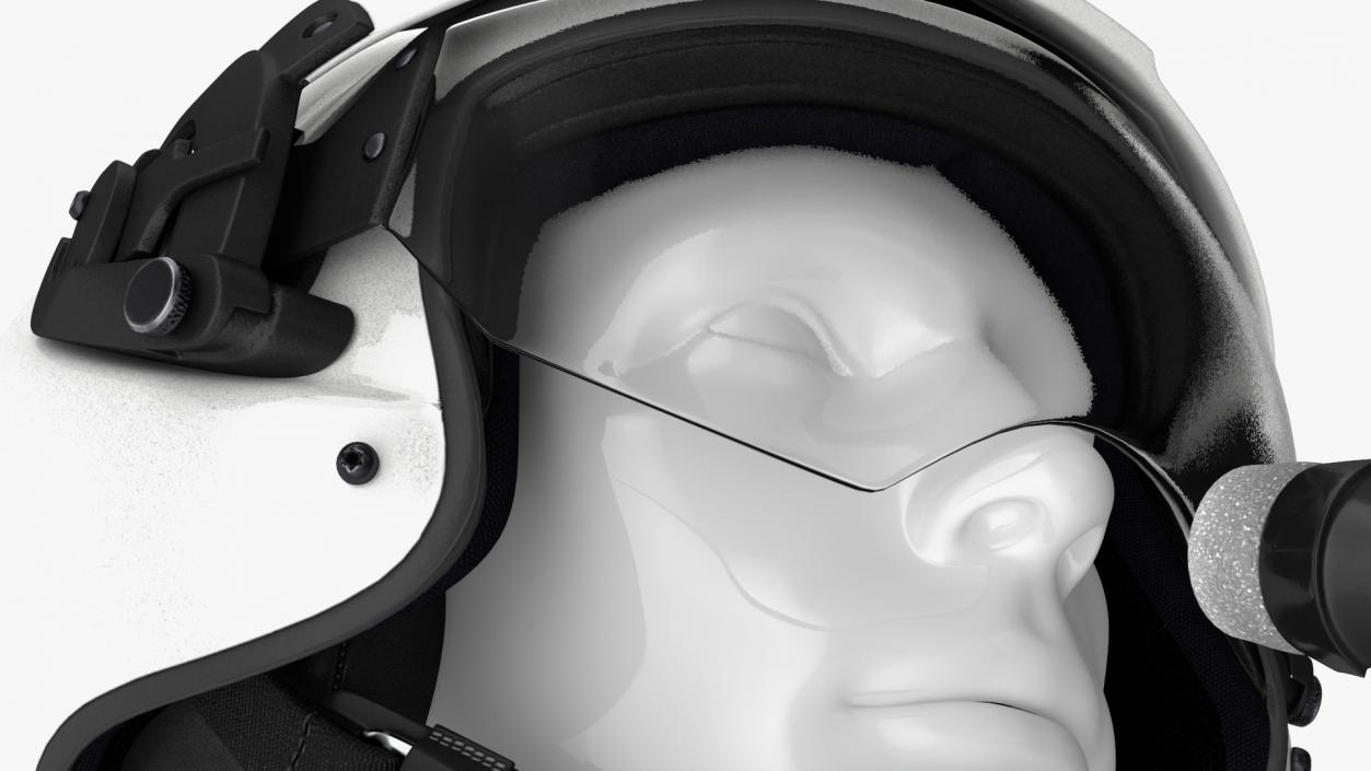 3D model Helicopter Pilot Helmet LH350 White