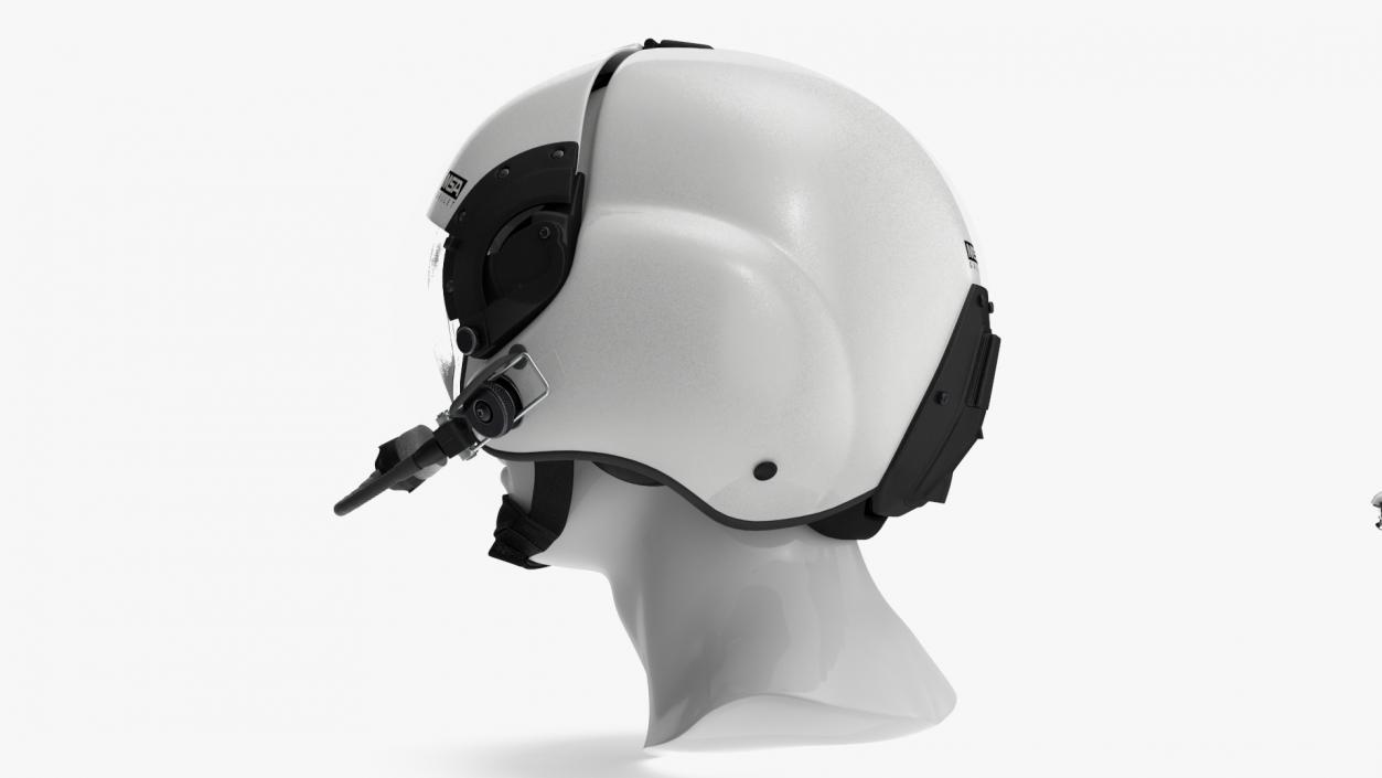 3D model Helicopter Pilot Helmet LH350 White