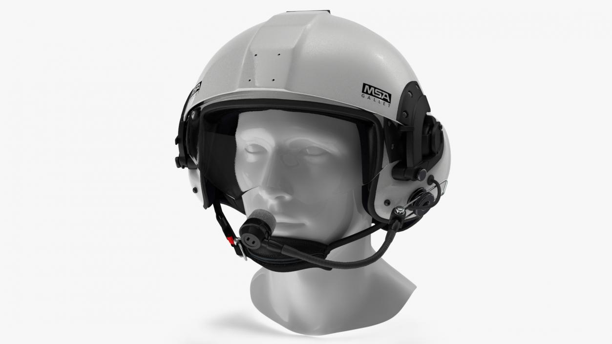 3D model Helicopter Pilot Helmet LH350 White