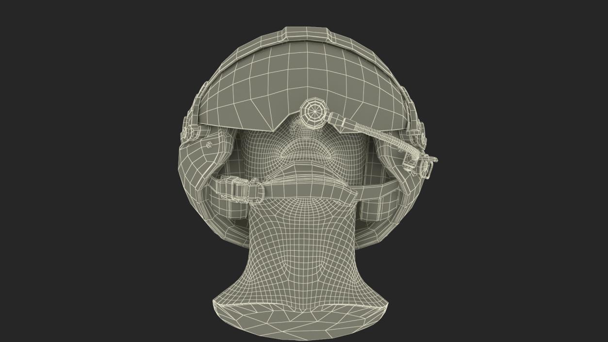 3D model Helicopter Pilot Helmet LH350 White