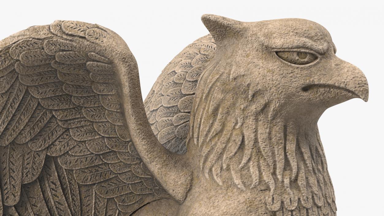 3D Griffin Statue Concrete model