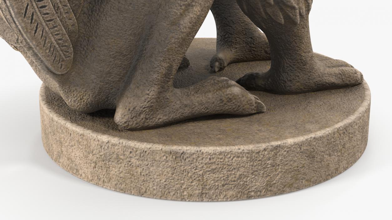 3D Griffin Statue Concrete model