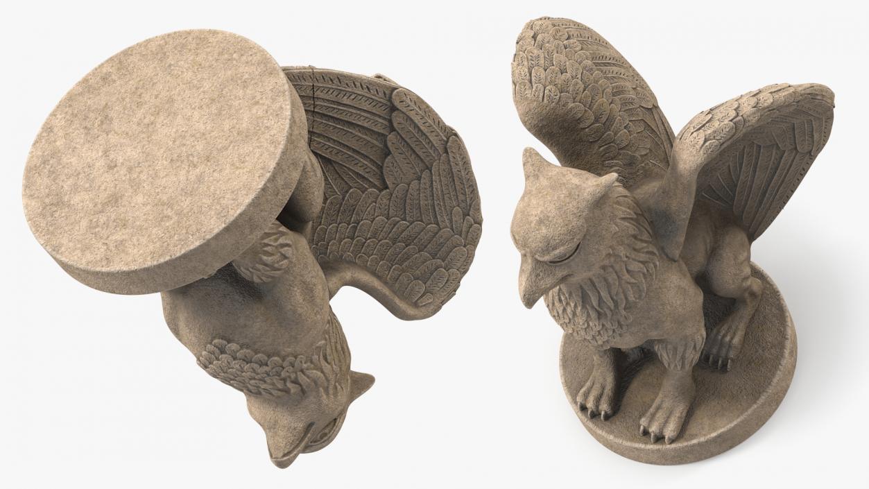 3D Griffin Statue Concrete model