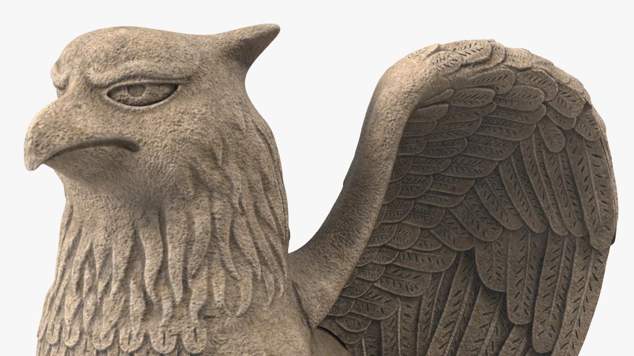 3D Griffin Statue Concrete model