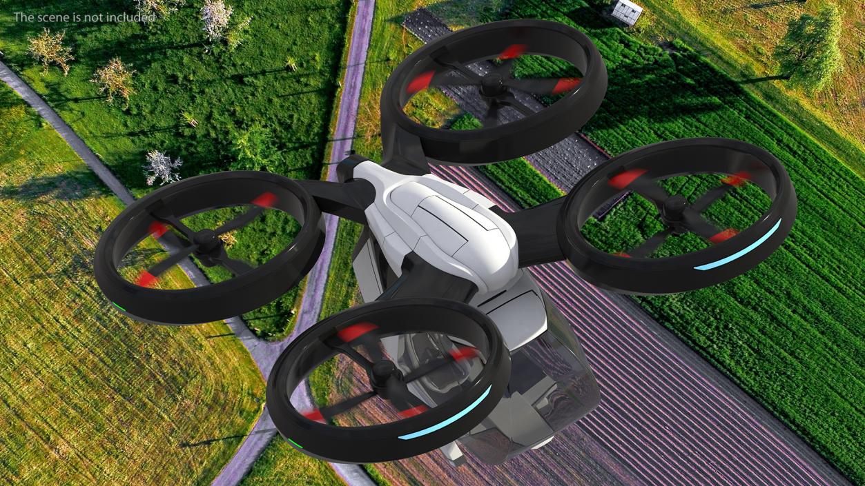 3D Futuristic Passenger Drone