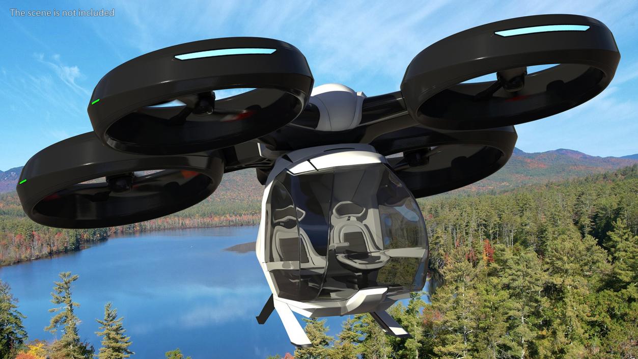 3D Futuristic Passenger Drone