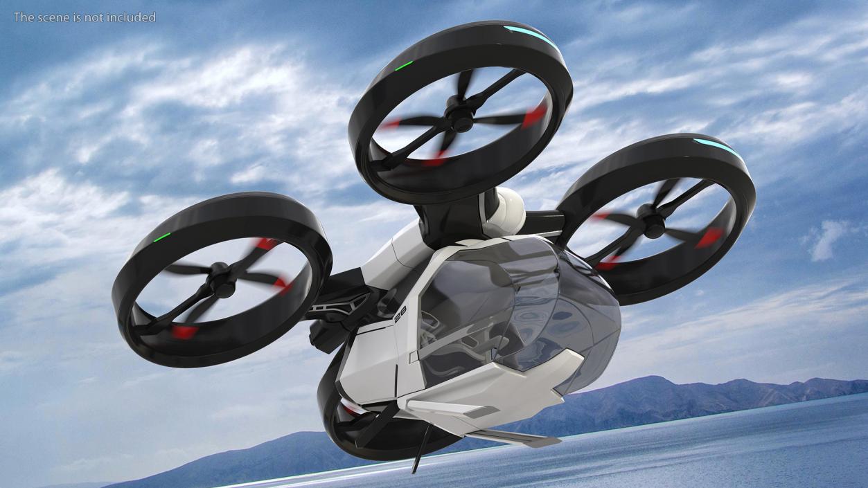 3D Futuristic Passenger Drone