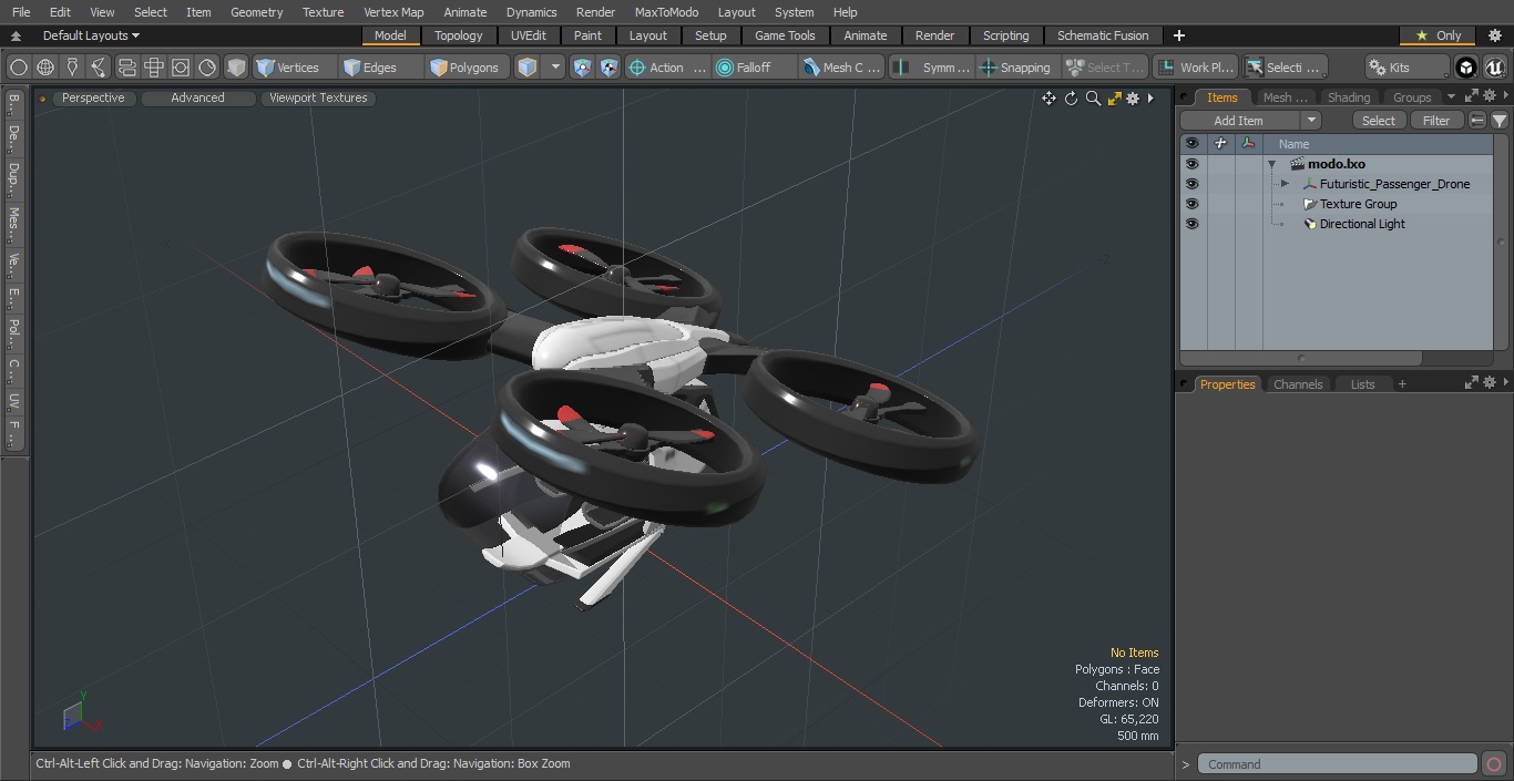 3D Futuristic Passenger Drone