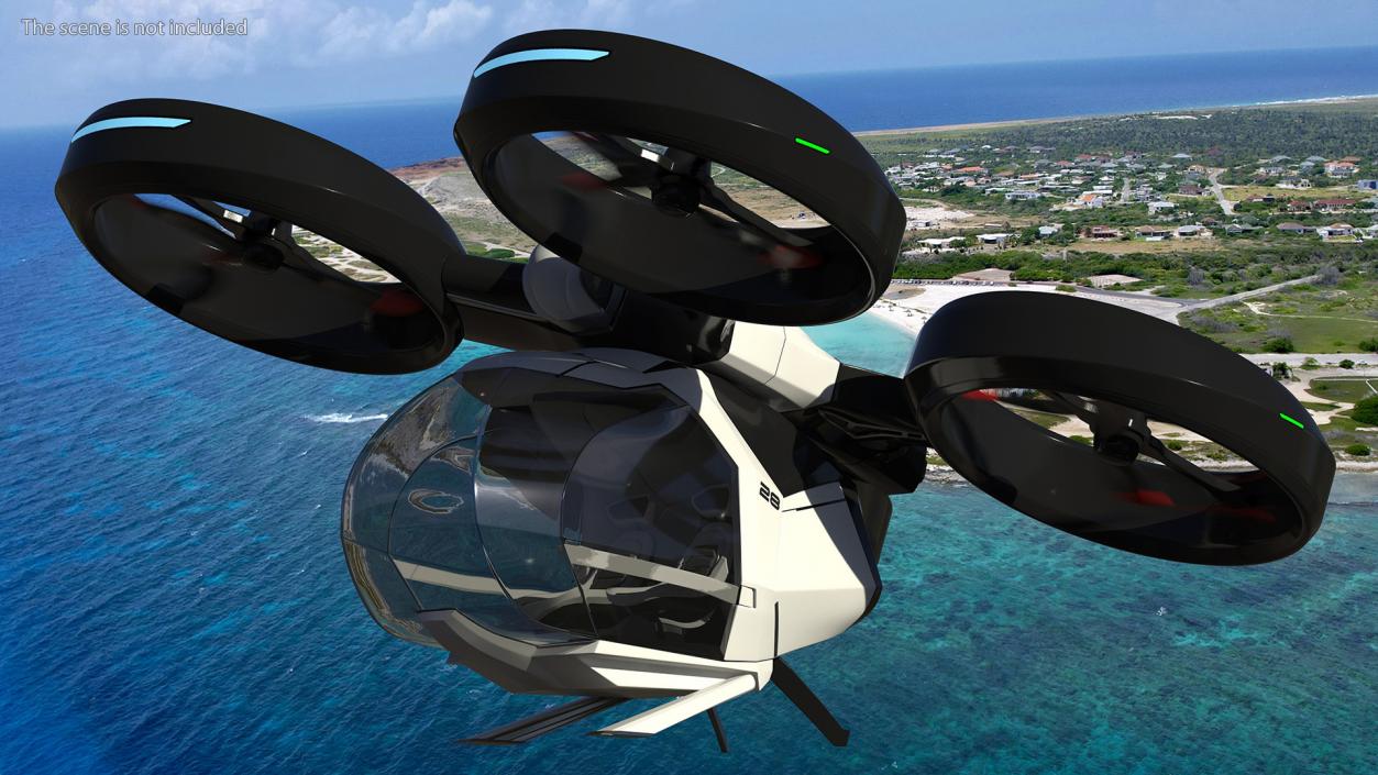 3D Futuristic Passenger Drone