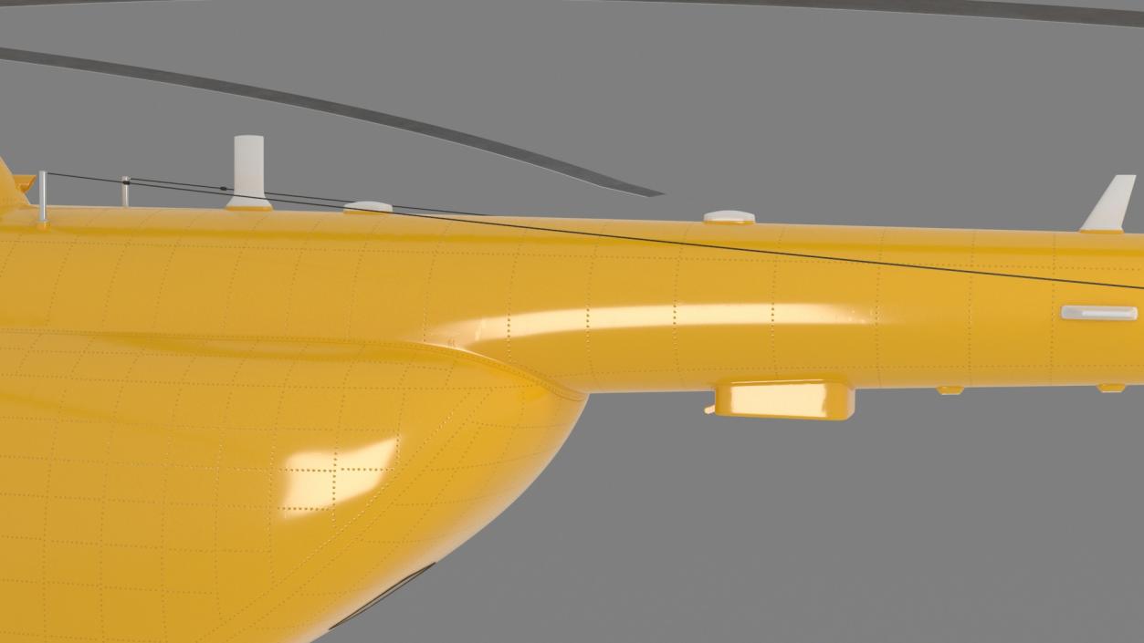 3D Transport Cargo Helicopter Yellow model