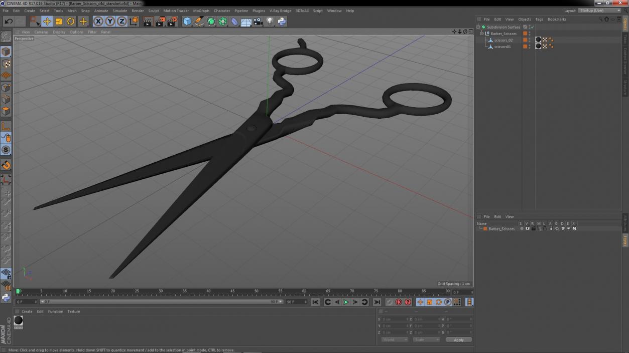 3D model Barber Scissors