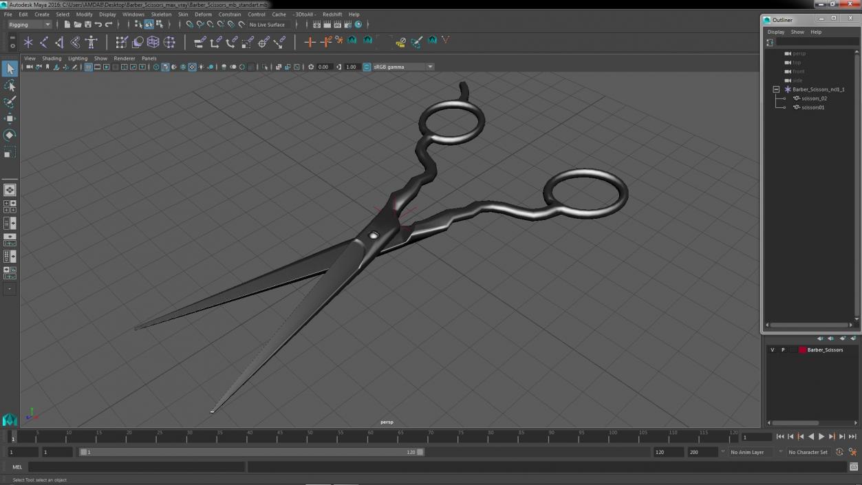 3D model Barber Scissors