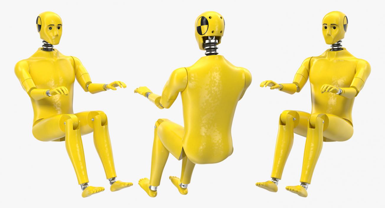 3D Crash Test Dummy Rigged model