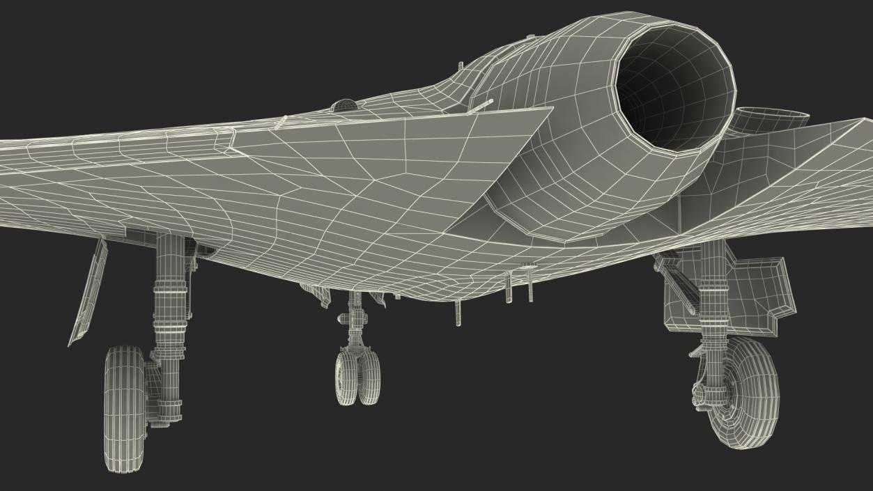 3D Russian Heavy Strike Unmanned Bomber S-70 Okhotnik Rigged for Cinema 4D