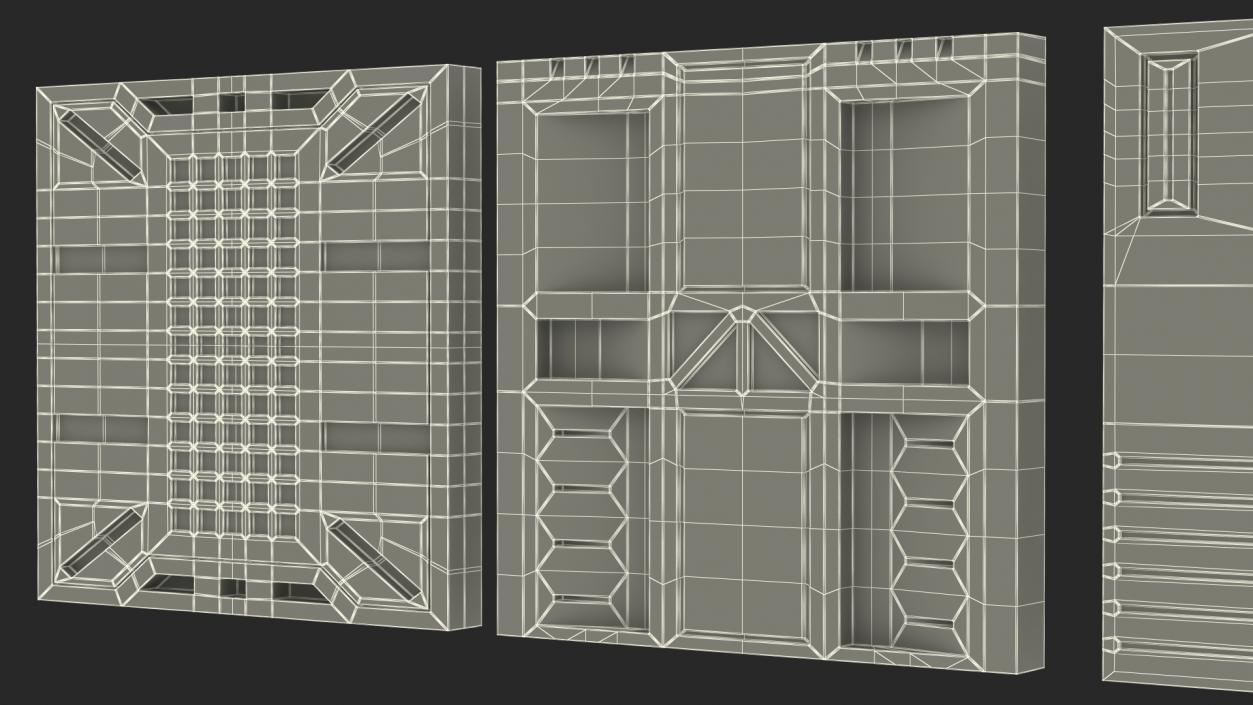 Sci-Fi Wall Panels Set 3D