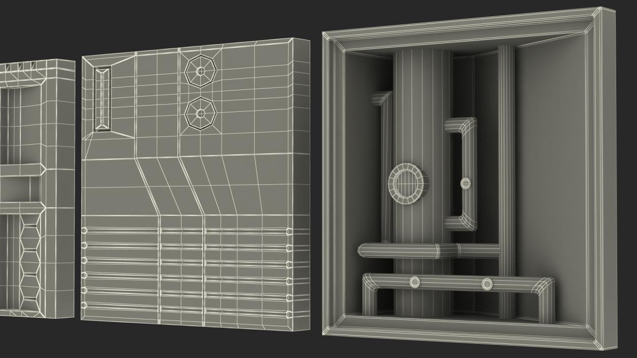 Sci-Fi Wall Panels Set 3D