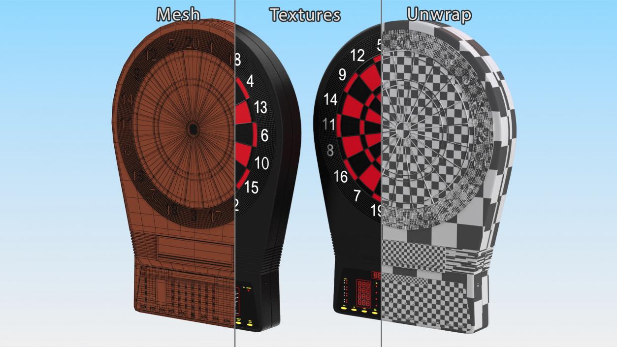 3D Electronic Dartboard with Scoreboard