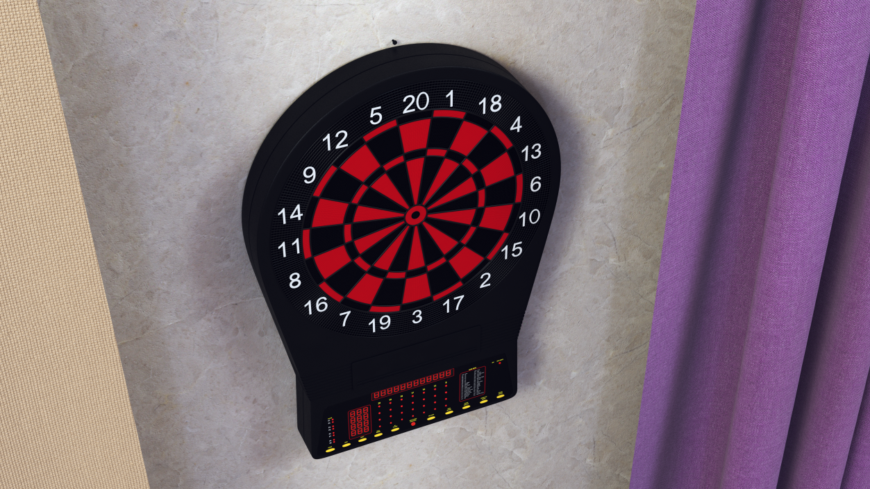 3D Electronic Dartboard with Scoreboard