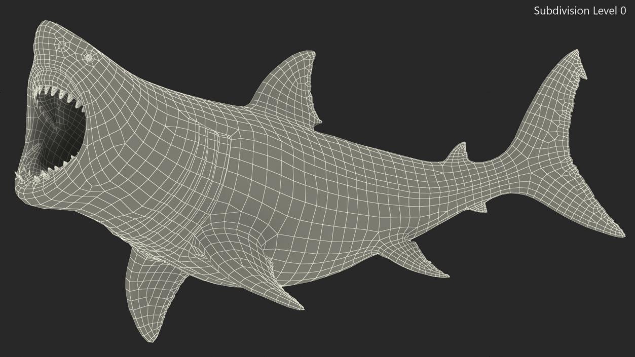 3D model Megalodon Aggressive Pose