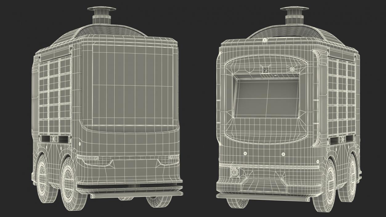 3D model Unmanned Ground Vehicle Delivery Robot Rigged